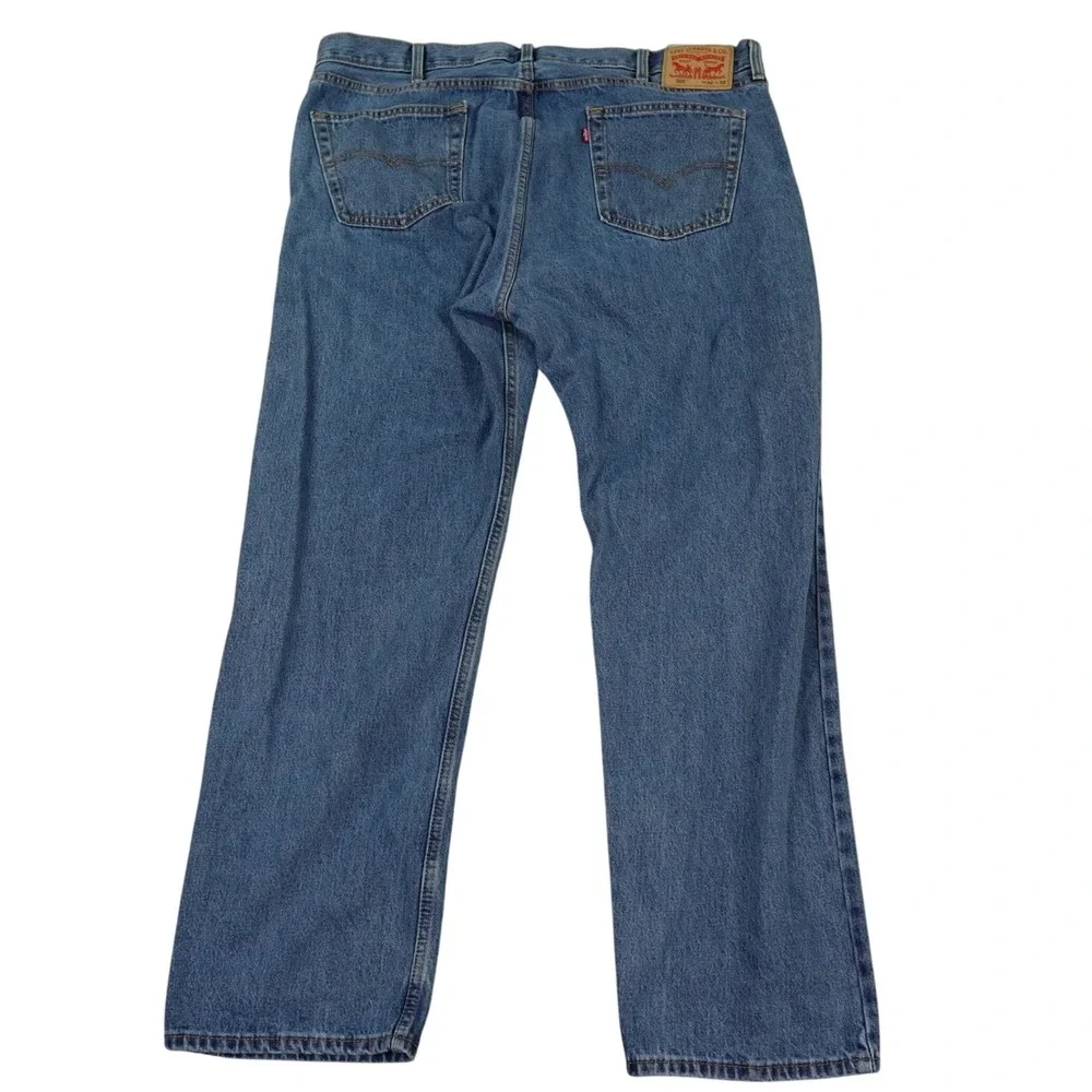 Levis‎ 505 Regular Fit Jeans Mens 42x32 Blue Straight Leg Denim